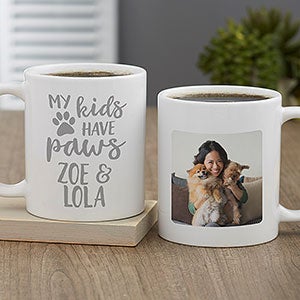 My Kids Have Paws Personalized Coffee Mug 11 oz White - 28213-S