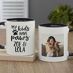My Kids Have Paws Personalized Coffee Mug 11 oz Black - 28213-B