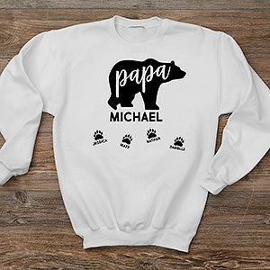 Papa Bear Personalized Hanes Adult Crewneck Sweatshirt - 28273-WS