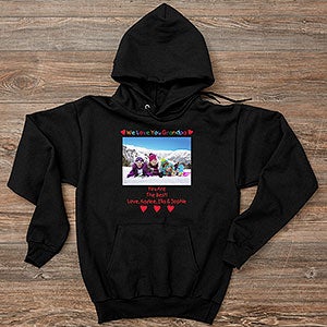 Loving Him Photo Personalized Hanes® Adult Hooded Sweatshirt - 28278-BS