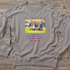 Loving Him Photo Personalized Hanes® Adult ComfortWash™ Sweatshirt - 28278-CWS