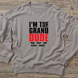 Granddude Personalized Hanes® Adult ComfortWash™ Sweatshirt - 28280-CWS