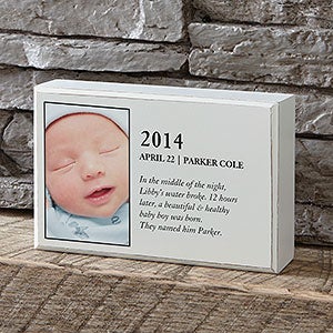 Baby Story Personalized Shelf Blocks with Photo - 28303