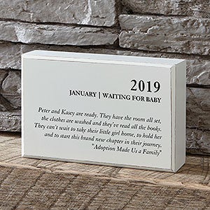 Baby Story Personalized Shelf Blocks with No Photo - 28303-NP