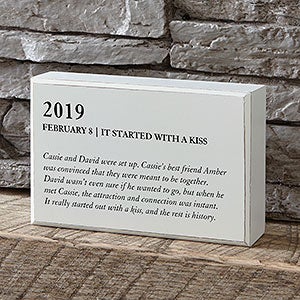 Couples Story Personalized Shelf Blocks with No Photo - 28304-NP