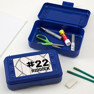 Volleyball Personalized Blue Pencil Box - 28315-B