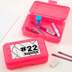 Volleyball Personalized Pink Pencil Box - 28315-P