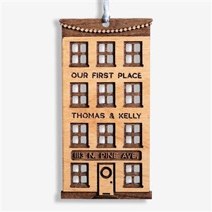Our First Place Personalized Natural Wood Ornament - 28319-N