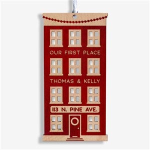 Our First Place Personalized Red Maple Wood Ornament - 28319-R