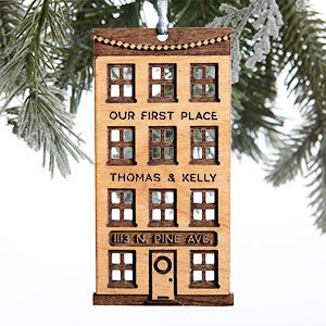 Our First Place Personalized Natural Wood Ornament - 28319-N