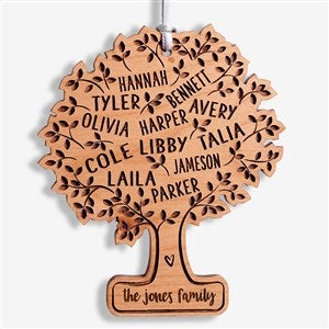 Family Tree Of Life Personalized Natural Wood Ornament - 28322-N
