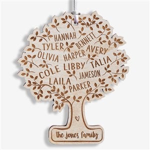 Family Tree Of Life Personalized Whitewashed Wood Ornament - 28322-W