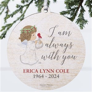 Precious Moments® Memorial Personalized Ornament-3.75 Wood - 1 Sided - 28332-1W