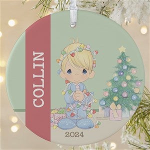 Precious Moments All Is Bright Personalized Boy Ornament - 1 Sided Matte - 28357-1L