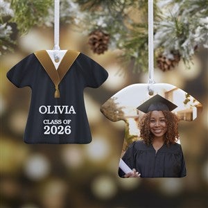 Graduation Gown Personalized T-Shirt Ornament - 2 Sided Message - 28382M-2