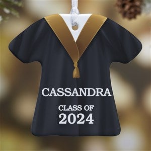 Graduation Gown Personalized T-Shirt Ornament - 1 Sided - 28382-1