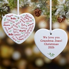 Farmhouse Heart Personalized Heart Ornament- 3.25 Glossy - 2 Sided - 28388-2