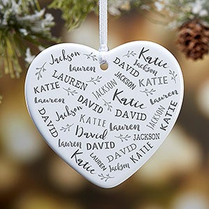 Farmhouse Heart Personalized Heart Ornament - 1 Sided Glossy - 28388-1