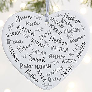 Farmhouse Heart Personalized Heart Ornament - 1 Sided Matte - 28388-1L