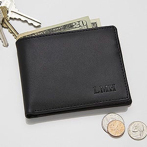 Regent Personalized Leather Bi-Fold Wallet - 2839-DE