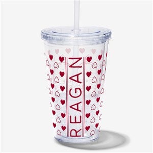 Sweet Hearts Personalized 17 oz. Insulated Acrylic Tumbler - 28392