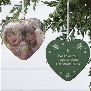 Photo Message Personalized Heart Ornament - 2 Sided Wood - 28397-2W