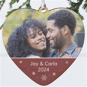 Photo Message Personalized Heart Ornament - 1 Sided Wood - 28397-1W