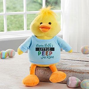 Little Chick Personalized Quacking Plush Duck for Boys - 28408-B