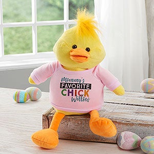 Little Chick Personalized Quacking Plush Duck for Girls - 28408-G