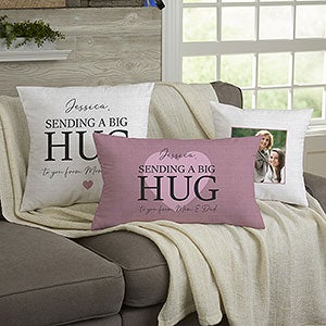 Sending Hugs Personalized Throw Pillows - 28409 Sending Hugs Personalized Throw Pillows - 28409