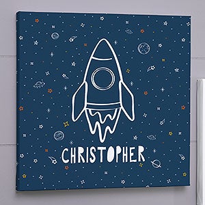 Space Personalized Baby Canvas Prints - 12