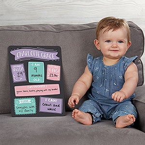 Baby Milestone Board Personalized Dry Erase Sign - 28433