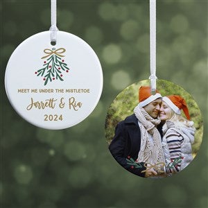 Meet Me Under The Mistletoe Personalized Ornament - 2 Sided Glossy - 28448-2S