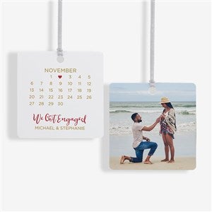 A Date To Remember Personalized Square Photo Ornament - 2 Sided - 28449-2M