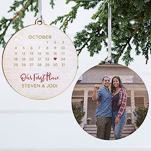 A Date To Remember Personalized Ornament - 2 Sided Wood - 28449-2W