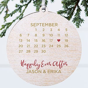 A Date To Remember Personalized Ornament - 1 Sided Wood - 28449-1W