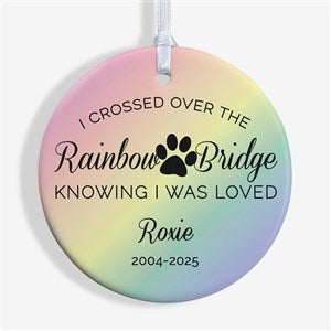 Rainbow Bridge Pet Memorial Personalized Ornament- 2.85 Glossy - 2 Sided - 28462-2S