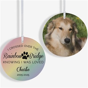 Rainbow Bridge Pet Memorial Personalized Ornament- 3.75 Matte - 2 Sided - 28462-2L