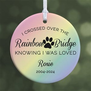 Rainbow Bridge Pet Memorial Personalized Ornament- 2.85 Glossy - 1 Sided - 28462-1S