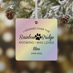Rainbow Bridge Pet Memorial Personalized Ornament- 2.75 Metal - 1 Sided - 28462-1M