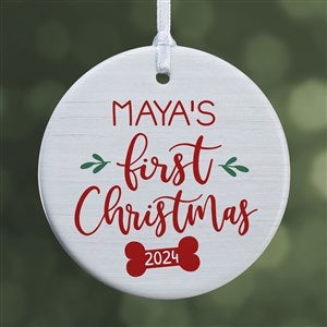 Dogs 1st Christmas Personalized Ornament - 1 Sided Glossy - 28464-1S