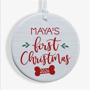 Dogs 1st Christmas Personalized Ornament- 2.85 Glossy - 1 Sided - 28464-1S