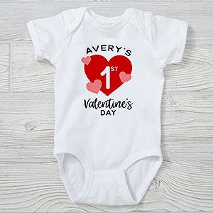 First Valentines Day Personalized Baby Bodysuit - 28468-CBB