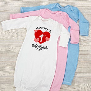First Valentines Day Personalized Baby Gown - 28468-G