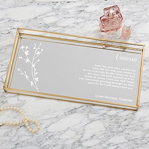Love Letter Personalized Mirrored Vanity Tray - 28490
