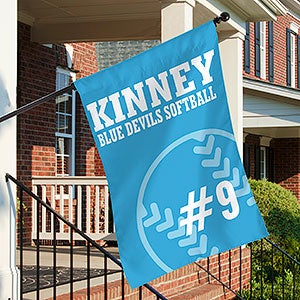 Softball Personalized House Flag - 28519