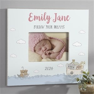 Precious Moments Noahs Ark Personalized Baby Girl Wall Frame - Horizontal - 28529-H