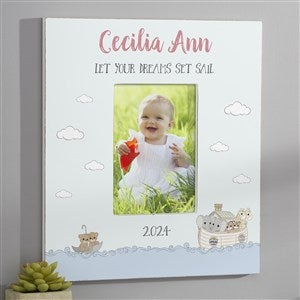 Precious Moments® Noahs Ark Personalized Baby Girl Wall Frame - Vertical - 28529-V