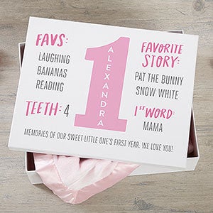 1st Year Personalized Time Capsule Keepsake Box - 12x15 - 28544