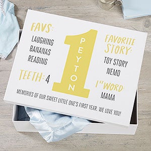 1st Year Personalized Time Capsule Keepsake Box - 8x10 - 28544-S